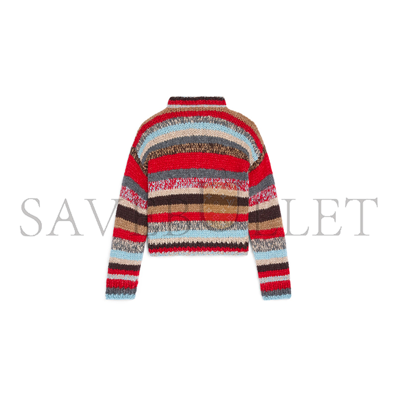CELINE POLO SWEATER IN MOULINE ALPACA AND WOOL RY0QH2V08.GDR9